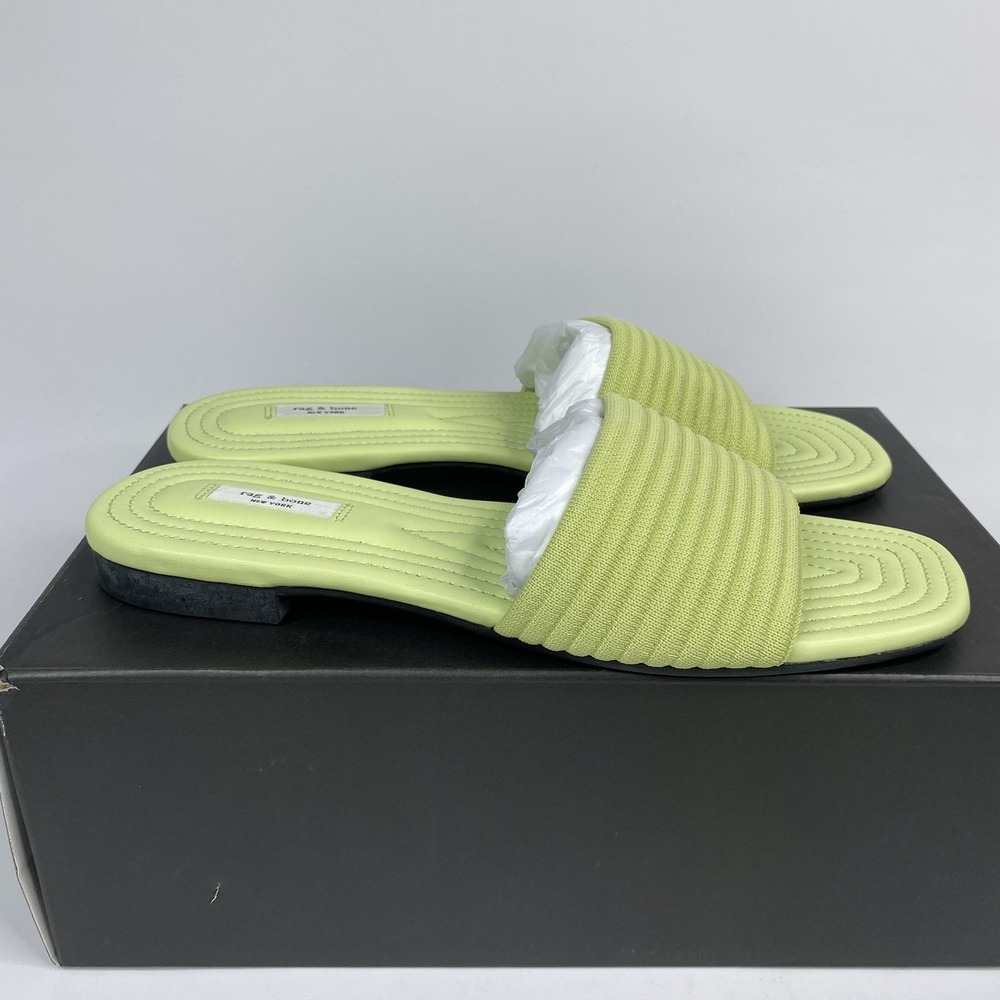 Rag & Bone Ellis Slide Sandals Womens Sz 40 U.S 10 Gem Green